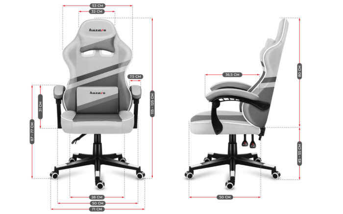 Gejmerska stolica Hero Force 4.4 White Mesh - Image 12