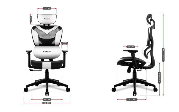 Gaming stolica Huzaro Combat 8.0 White - Image 9