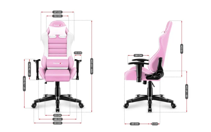 Gejmerska stolica za decu Huzaro Ranger 6.0 Pink - Image 11