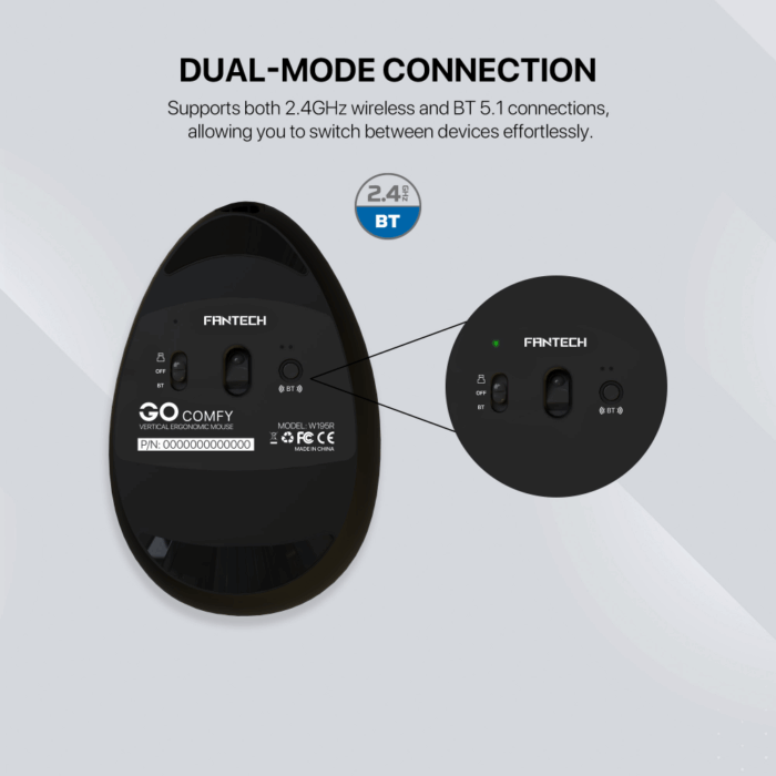 Mis Wireless Fantech W195R GO comfy sivi - Image 5