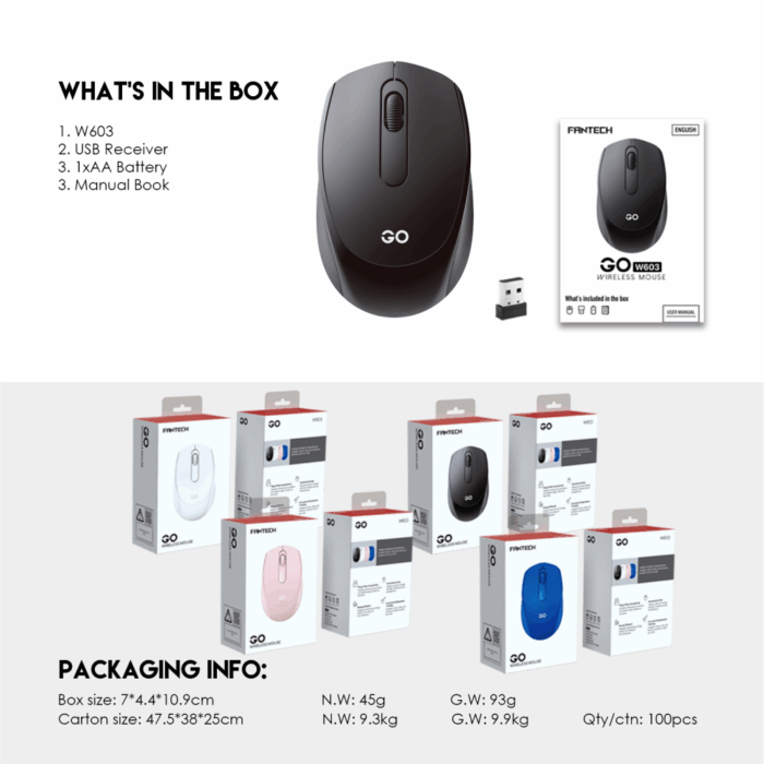 Mis Wireless Fantech W603 GO crni - Image 8