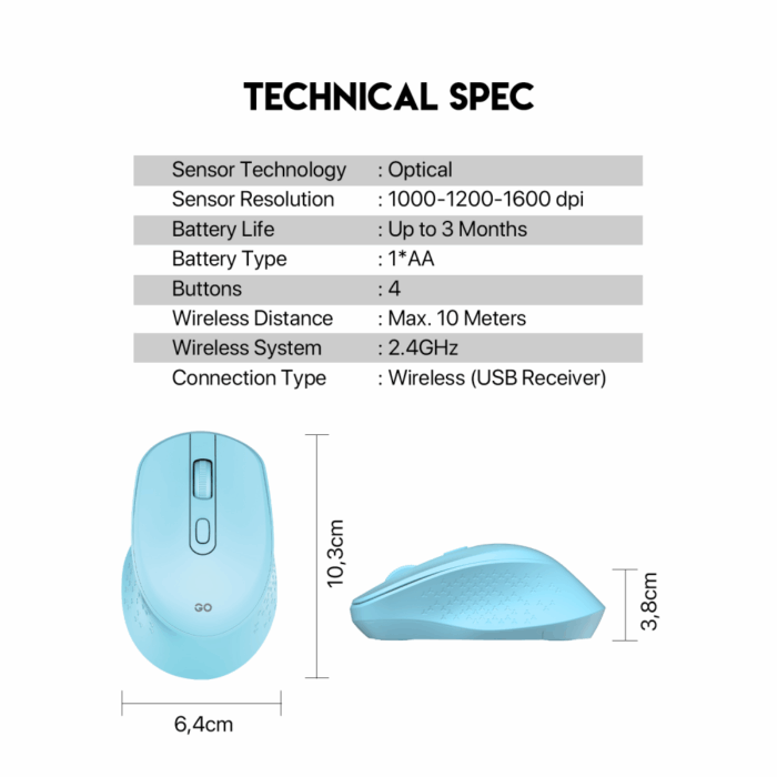 Mis Wireless Fantech W606 GO plavi - Image 6