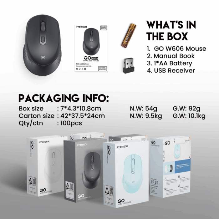 Mis Wireless Fantech W606 GO plavi - Image 8