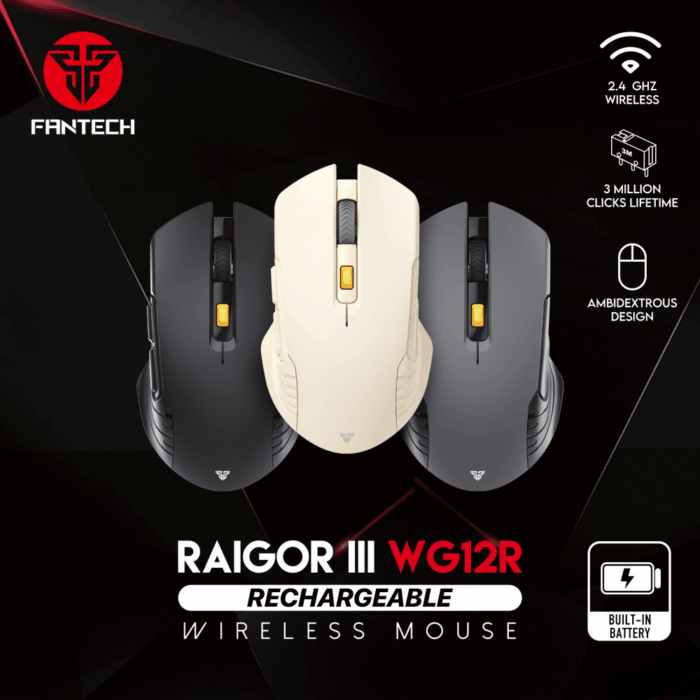 Mis Wireless Fantech WG12R raigor III beli - Image 2