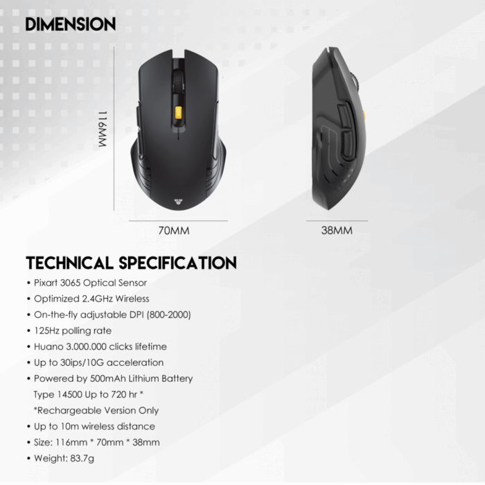 Mis Wireless Fantech WG12R raigor III beli - Image 8