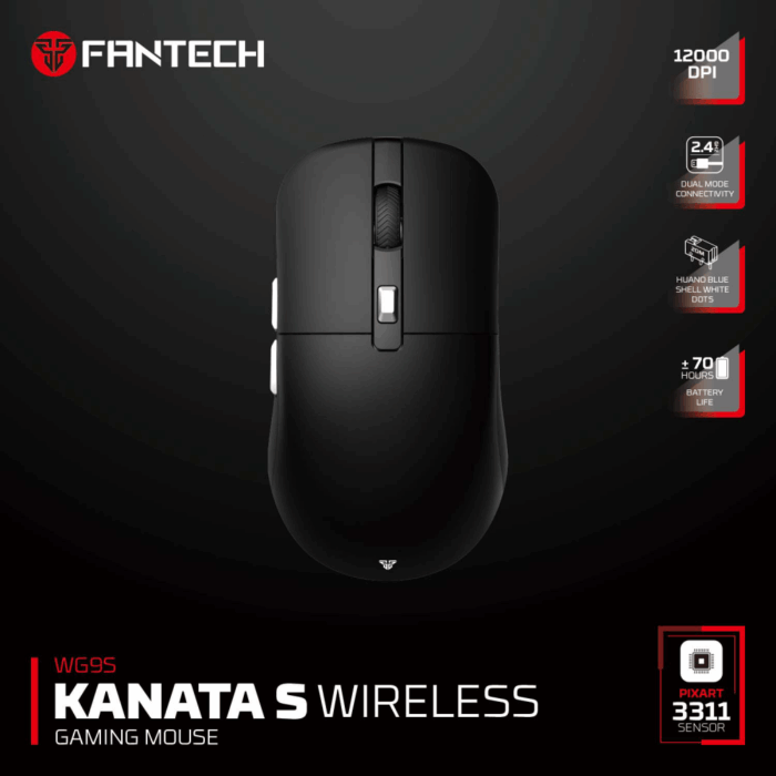 Mis Wireless Gaming Fantech WG9S Kanata S crni - Image 10