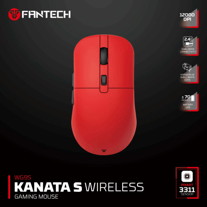 Mis Wireless Gaming Fantech WG9S Kanata S crveni - Image 10