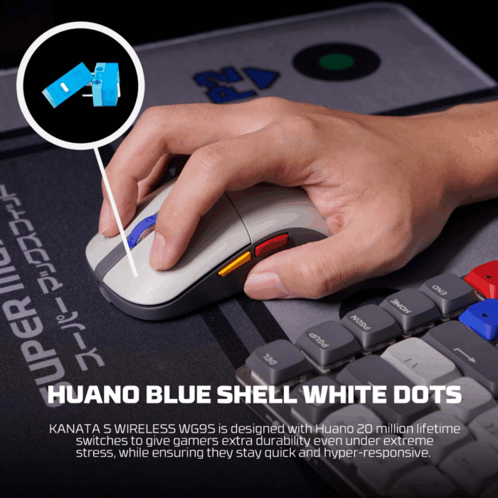 Mis Wireless Gaming Fantech WG9S Kanata S sivi - Image 7