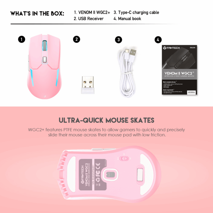 Mis Wireless Gaming Fantech WGC2 Venom II Sakura - Image 9