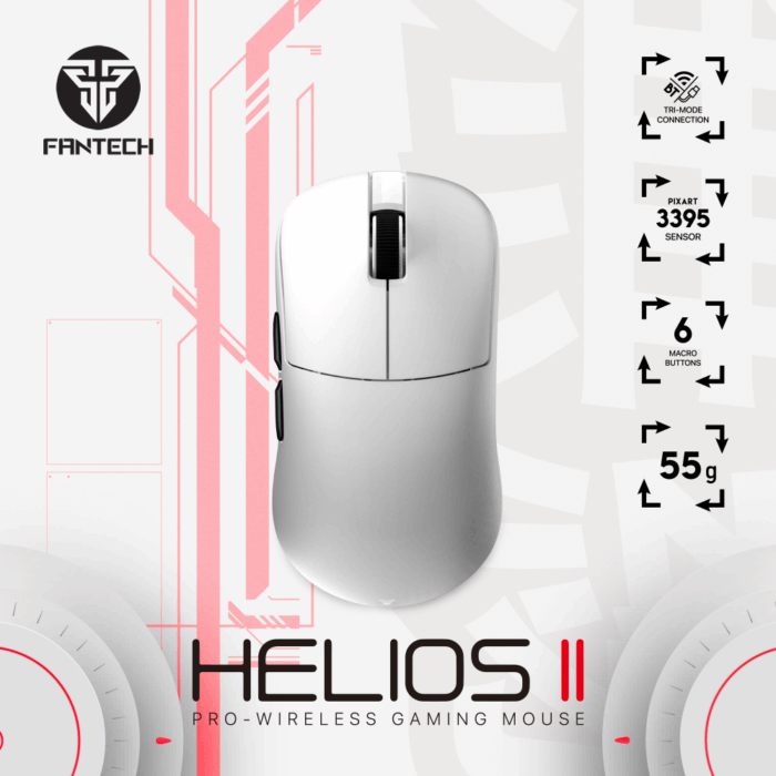 Mis Wireless Gaming Fantech XD3 (V3) 1K Helios II beli - Image 10