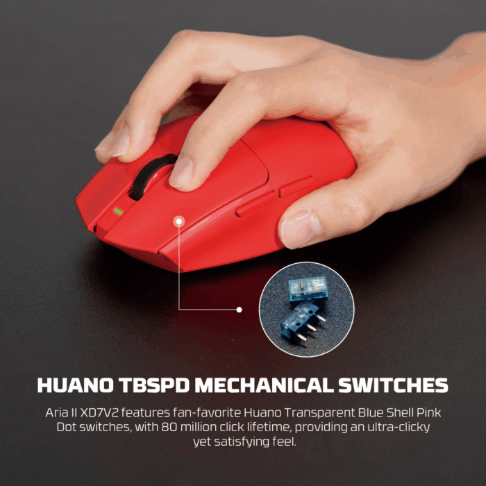 Mis Wireless Gaming Fantech XD7V2 Aria II crveni - Image 9