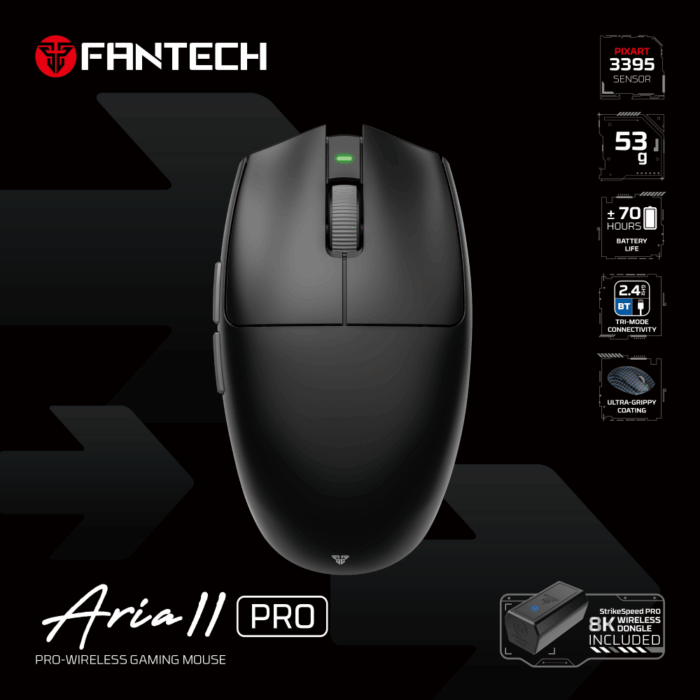 Mis Wireless Gaming Fantech XD7V2P Aria II PRO crni - Image 10