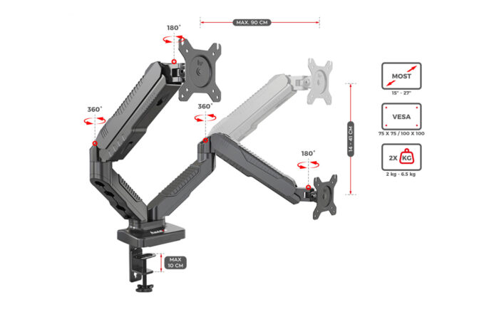 Huzaro Nosač za dva monitora Motion 2.3 - Image 14