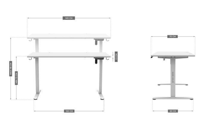 Podesivi sto Mark Adler Leader 7.4 White - Image 12
