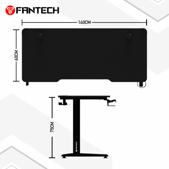 Gejmerski sto Fantech GD214 Tigris crni - Image 4