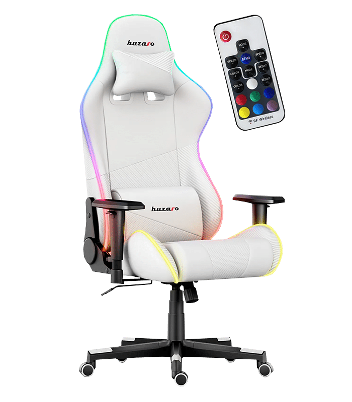 Gejmerska stolica Huzaro Force 6.2 Bela RGB