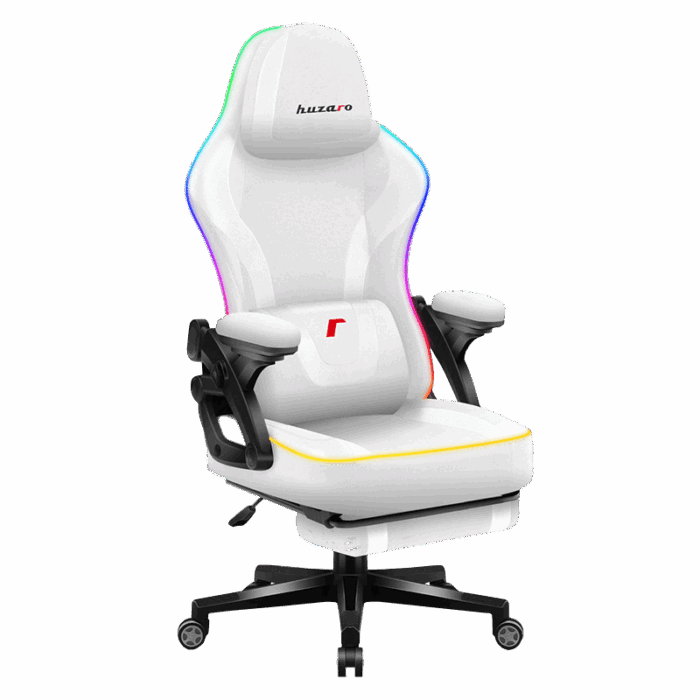 Gejmerska stolica Huzaro Force 4.6 RGB White Mesh