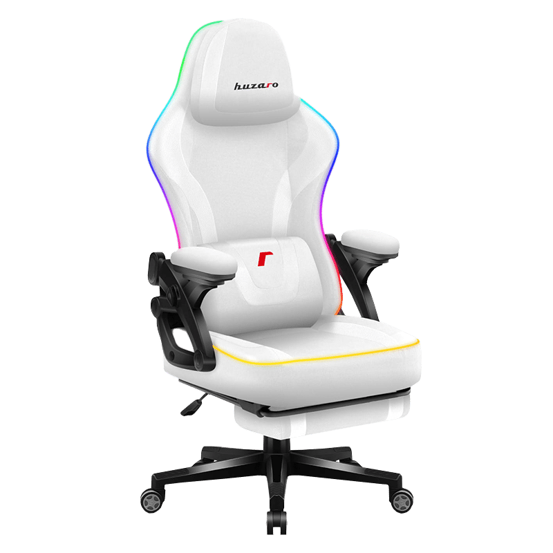 Gejmerska stolica Huzaro Force 4.6 RGB White Mesh