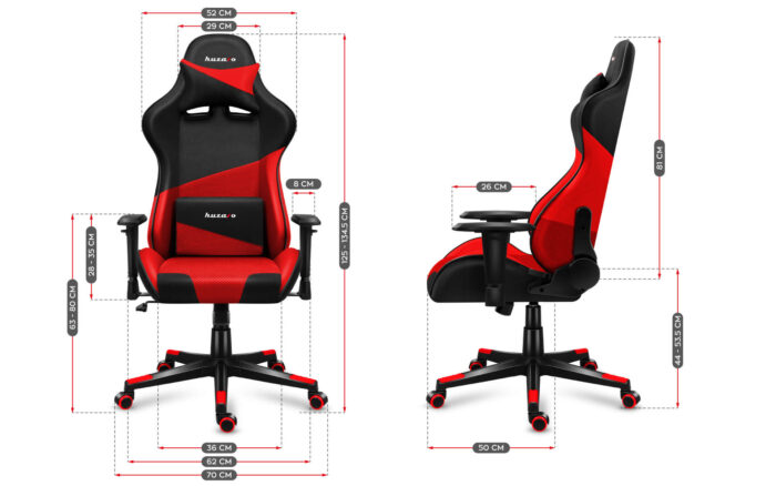 Gejmerska stolica Huzaro Force 6.2 Red Mesh - Image 16