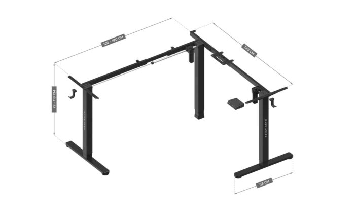 Električni ram za ugaoni sto XENO 7.6 Black - Image 9